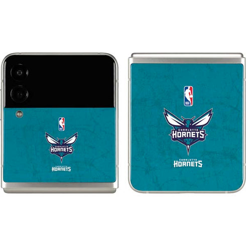NBA Charlotte Hornets Distressed Galaxy Z Flip3 5G Skin